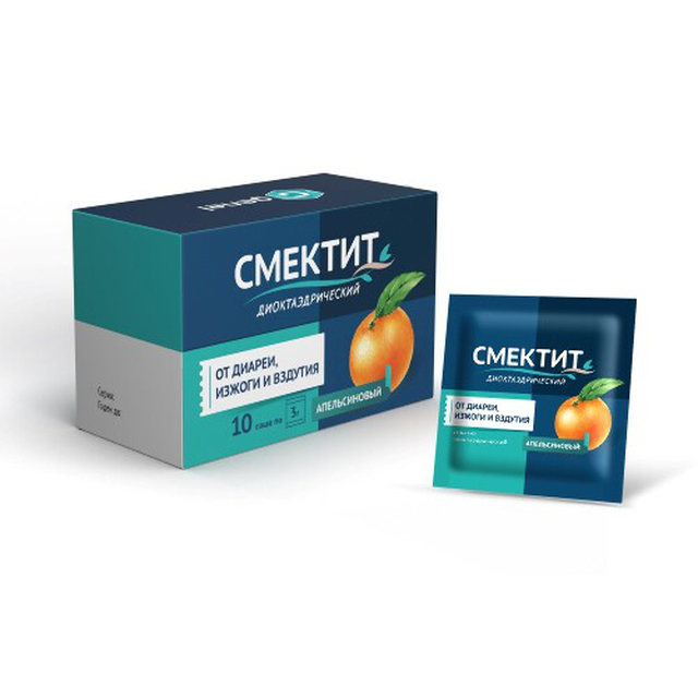 Смектит диоктаэдрич пор д/сусп д/пр внутрь Апельсин 3г №10