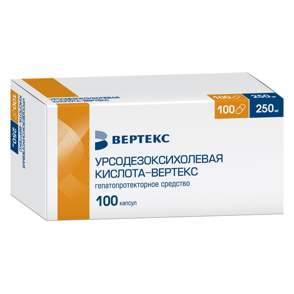 Урсодезоксихолевая кислота-ВЕРТЕКС капс 250мг №100