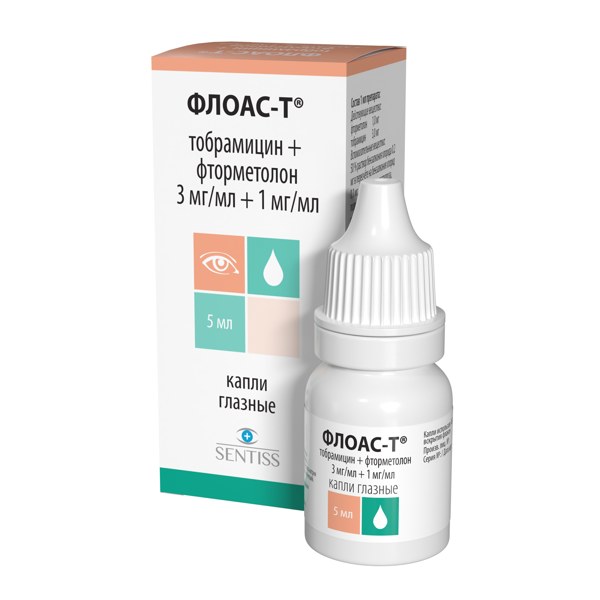 Флоас-Т капли гл 3мг/мл+1мг/мл 5мл фл