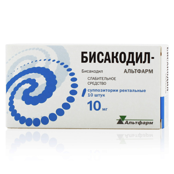 Бисакодил-Альтфарм супп рект 10мг №10