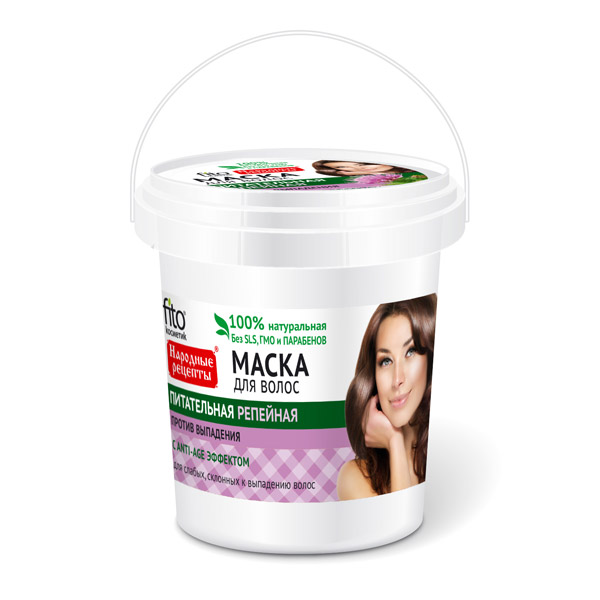Народные рецепты маска д/волос Репейная 155мл