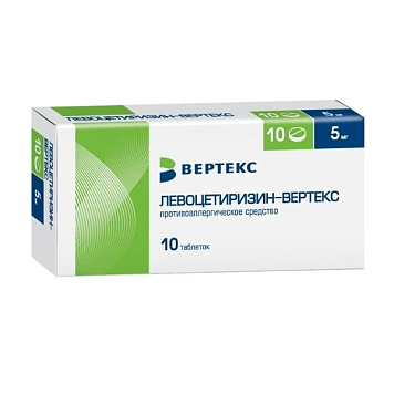 Левоцетиризин-Вертекс тбл п/п/о 5мг №10
