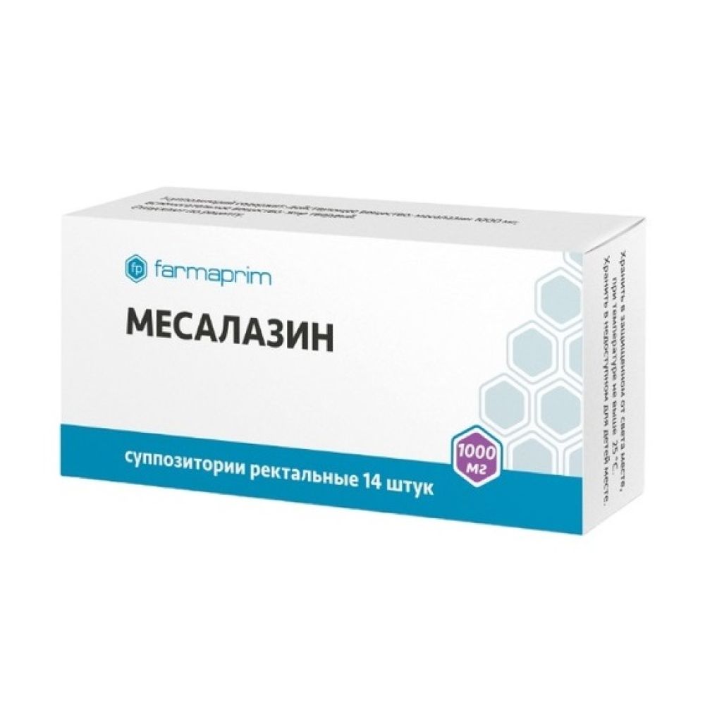 Месалазин супп рект 1000мг №14