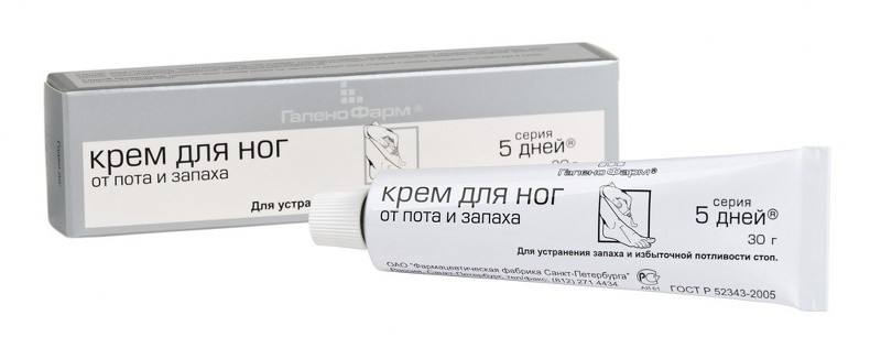 5 дней крем д/ног от пота и запаха 35г