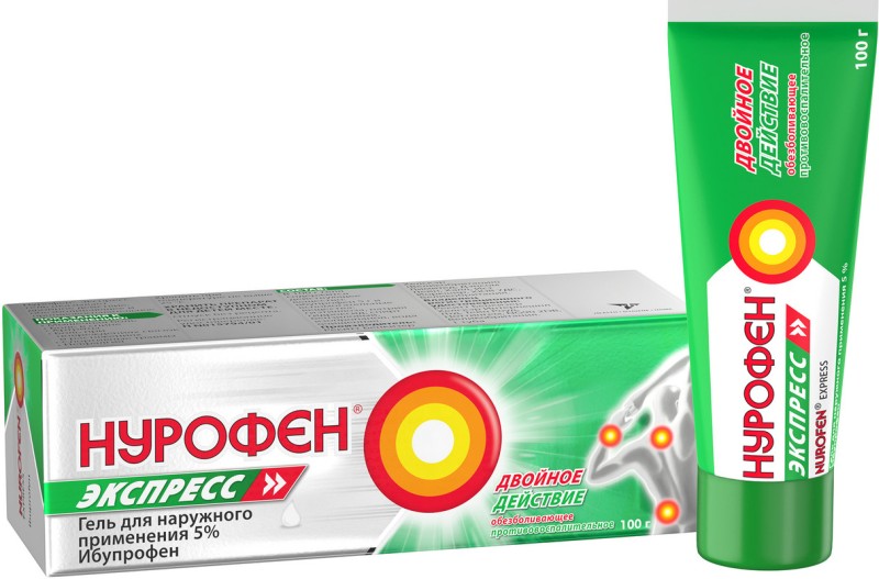 Нурофен Экспресс гель д/наруж прим 5% 100г