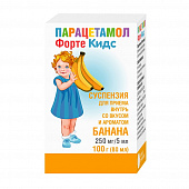 Парацетамол ФортеКидс сусп д/пр внутрь Банан 250мг/5мл 80мл