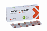 Симвастатин-АЛСИ тбл п/п/о 10мг №30 яч конт 10*3