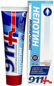 911 Непотин гель антиперсп от потлив ног дезодорир эфф 100мл