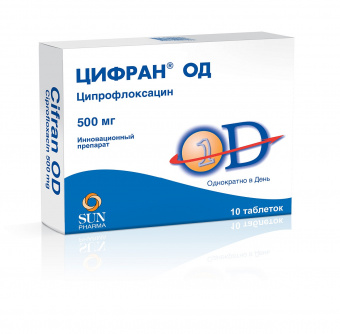 Цифран ОД тбл пролонг д-я п/п/о 500мг №10