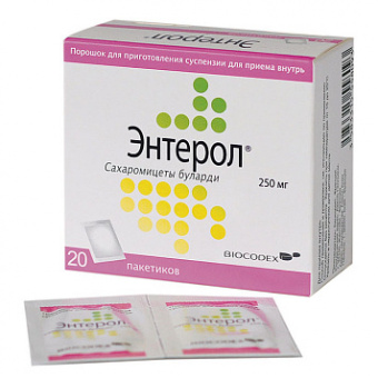 Энтерол пор д/сусп д/пр внутрь 250мг №20