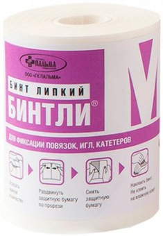 Бинтли М бинт липкий неткан д/фикс повязок мягк 10см х 15м