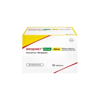 Випдомет тбл п/п/о 12,5мг+500мг №56