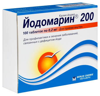 Йодомарин 200 тбл 0,2мг №100 блист 25*4 пач карт