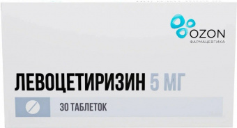 Левоцетиризин тбл п/п/о 5мг №30