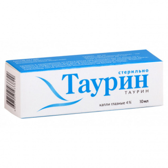 Таурин капли гл 4% 10мл