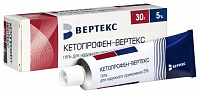 Кетопрофен-Вертекс гель д/наруж прим 5% 30г туба