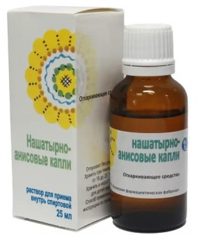 Нашатырно-анисовые капли р-р д/пр внутрь спиртовой 25мл