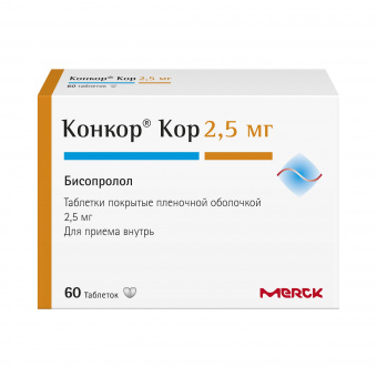 Конкор Кор тбл п/п/о 2,5мг №60