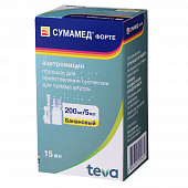 Сумамед Форте пор д/сусп д/пр вн 200мг/5мл 16,74г банан