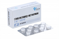Глибенкламид+Метформин тбл п/п/о 5мг+500мг №30