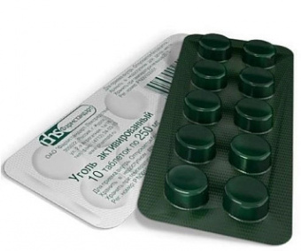 Уголь активированный тбл 250мг №10