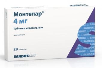 Монтелар тбл жев 4мг №28