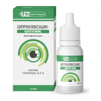 Ципрофлоксацин-Оптик капли гл 0,3% 5мл №1 фл-кап