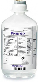 Рингер р-р д/инф 250мл №10 фл кор карт