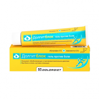 Долгитблок гель д/наруж прим 5%+3% 100г