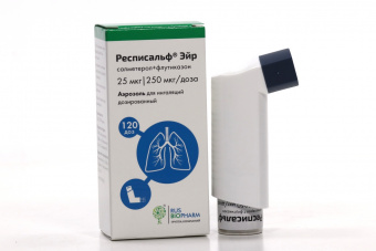 Респисальф Эйр аэр д/инг дозир 25мкг+250мкг/доза 120доз