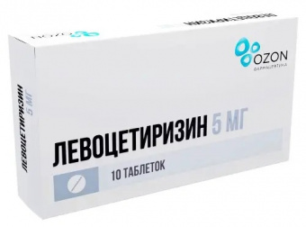 Левоцетиризин тбл п/п/о 5мг №10