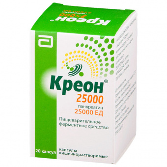Креон 25000 капс кишечнор 25000ЕД №50