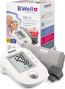 БиВелл тонометр авт PRO-33 адапт манж M-L 22-42см