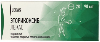 Эторикоксиб Лекас тбл п/п/о 90мг №28