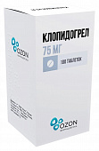Клопидогрел тбл п/п/о 75мг №100 банка