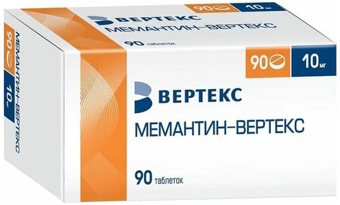 Мемантин-Вертекс тбл п/п/о 10мг №90 яч конт 15*6