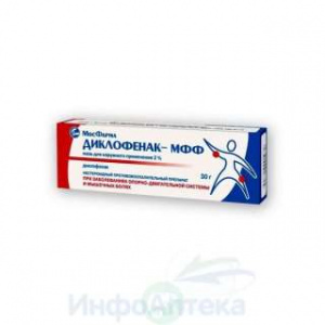Диклофенак-МФФ мазь д/наруж прим 2% 30г