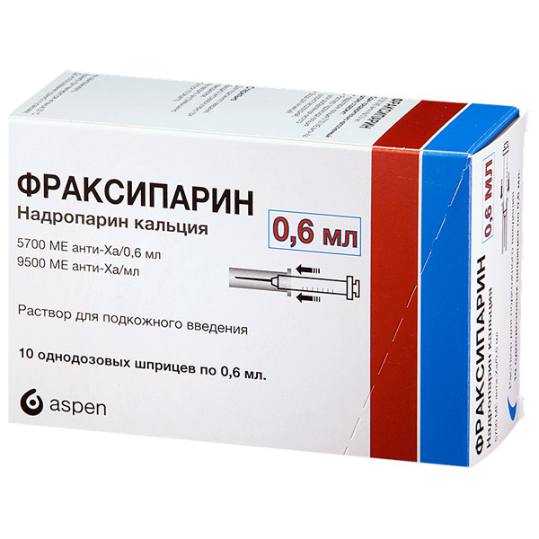 Фраксипарин р-р д/п/к 9500 анти-Ха МЕ/мл 0,6мл №10
