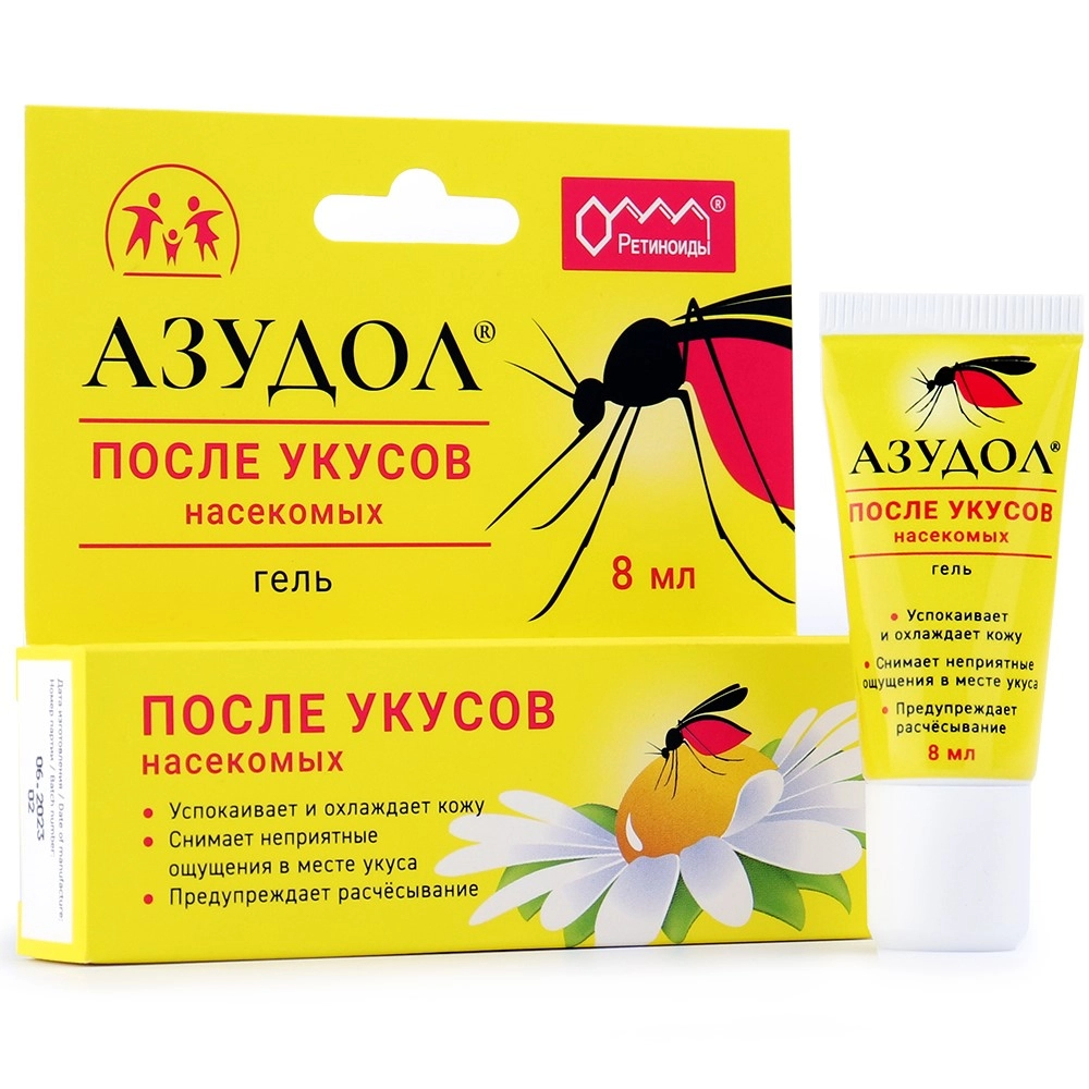 Азудол гель п/укусов комаров 8мл