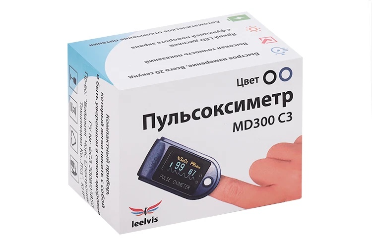 Пульсоксиметр напалечник МД300С с принадлеж.