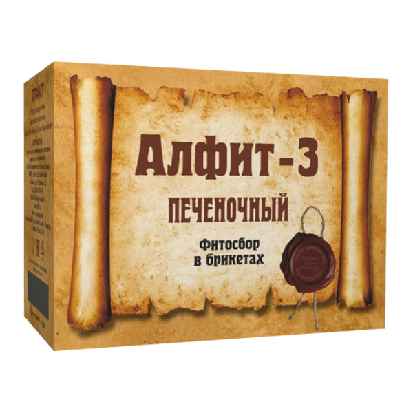 Алфит-3 печеночный утренний/вечерний брикеты 120г