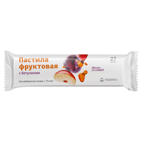 Витатека пастила фруктовая Яблоко-слива 27г