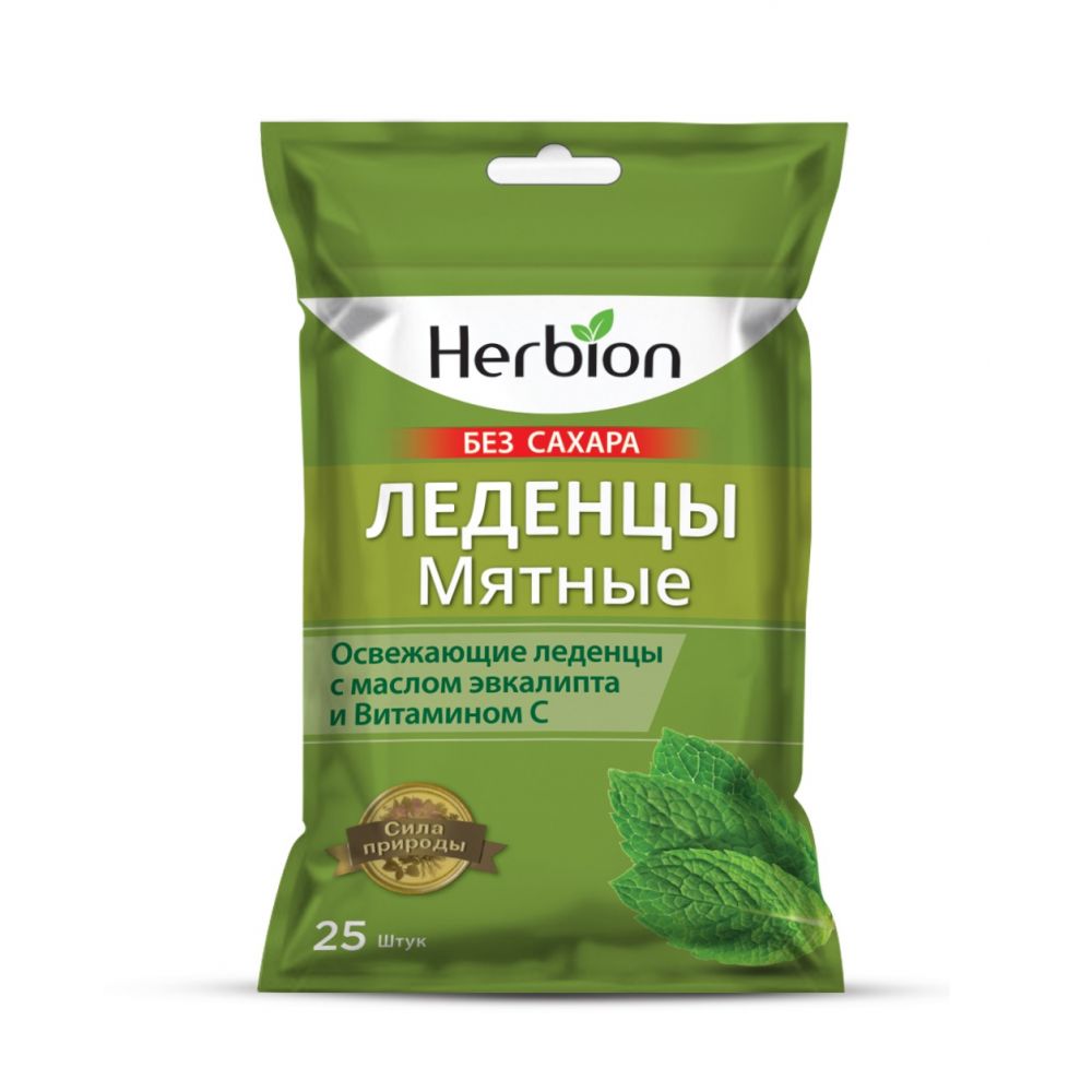 Хербион леденцы б/сах эвкалипт мята вит С 62,5г