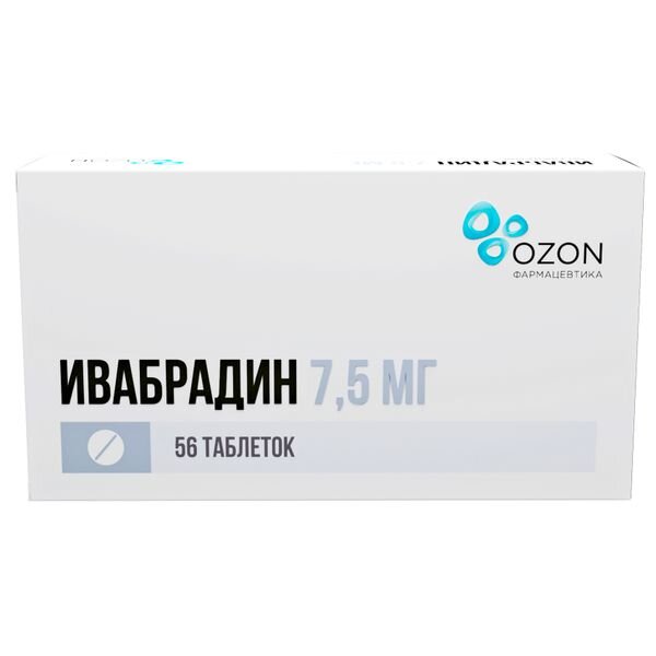 Ивабрадин тбл п/п/о 7,5мг №56