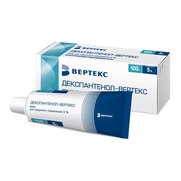 Декспантенол-Вертекс мазь д/наруж прим 5% 100г
