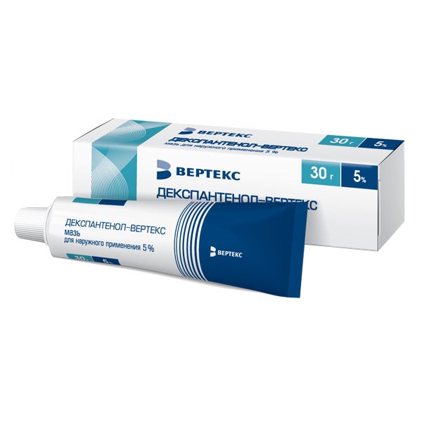 Декспантенол-Вертекс мазь д/наруж прим 5% 30г