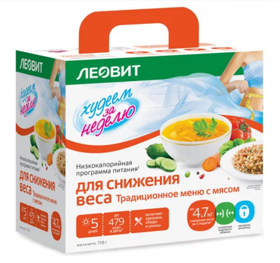 Худеем за неделю Традиционное меню с мясом на 5 дней