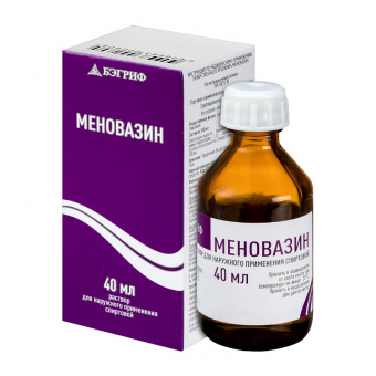 Меновазин р-р д/наруж прим спирт 40мл