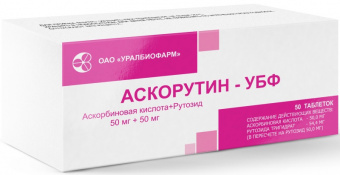 Аскорутин-УБФ тбл 50мг+50мг №50