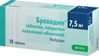 Бравадин тбл п/п/о 7,5мг №28
